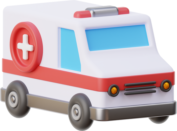 Ambulance 3D icon